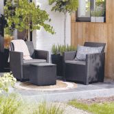 Marie 2 személyes polyrattan balkon szett Vigo asztallal