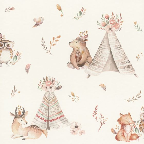 Little tents beige tapéta