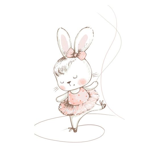 Ballet bunnie Design tapéta