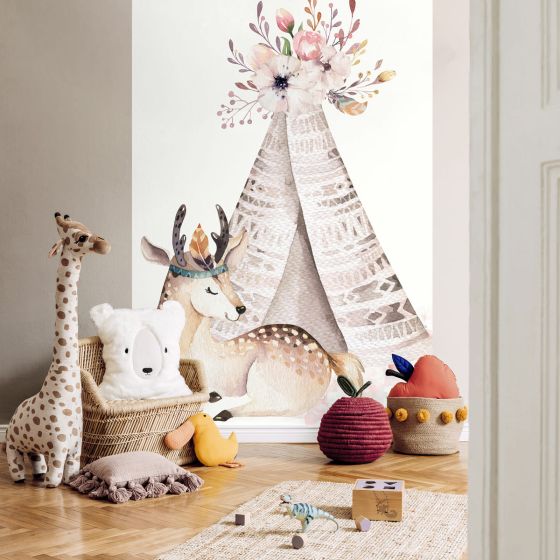 Little tent beige Design tapéta