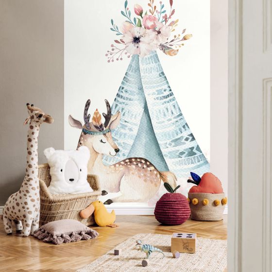 Little tent blue Design tapéta