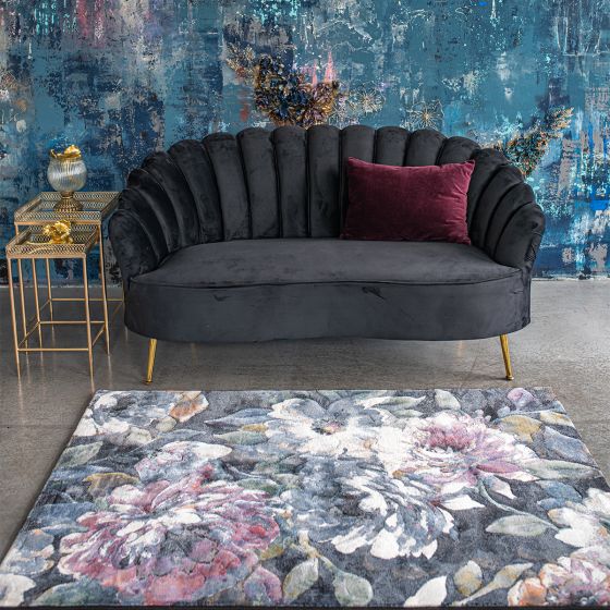 Platinum blue flower szőnyeg 200x290 cm