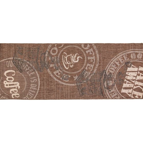 Sisalo Coffee brown konyhai szőnyeg 80x200 cm