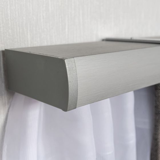 DECO előlapos karnis szett ezüst 180 cm
