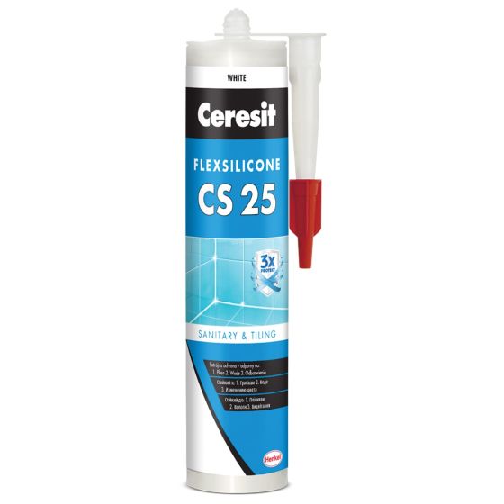Szaniter szilikon Ceresit CS 25 280ml 01-fehér