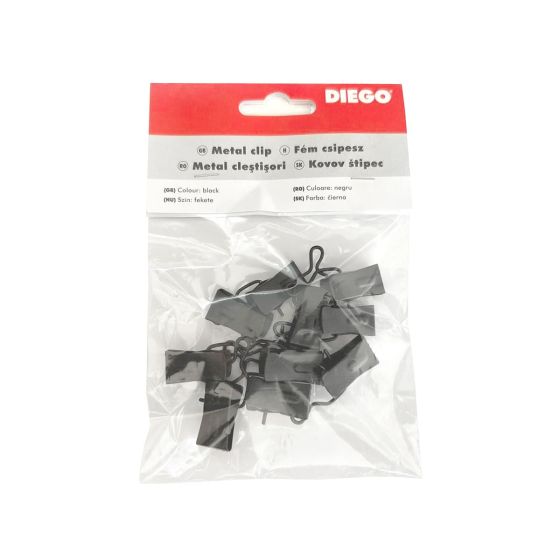 Fém függönycsipesz fekete 10db/csomag