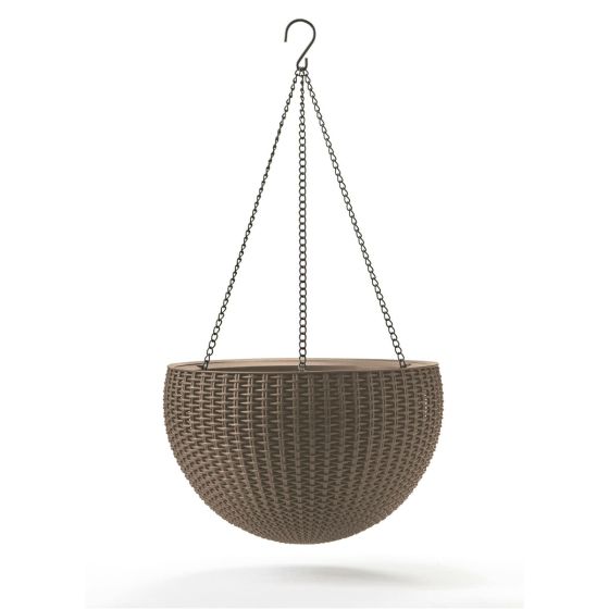 Hanging Sphere Planter műanyag kaspó mokka 35x35x22 cm