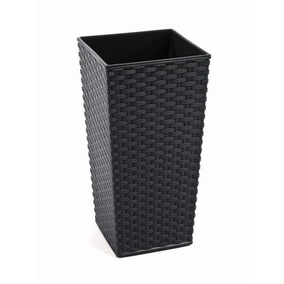 Finezja Rattan virágtartó graphite 46,5x25x25 cm