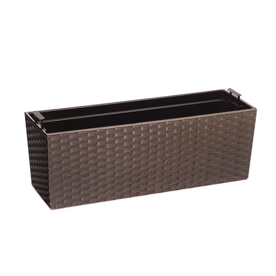 Begonia Rattan virágláda mocha 19,4x19x56 cm