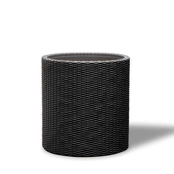 Medium Cylinder Planter antracit műanyag kaspó 36x36x37,3 cm