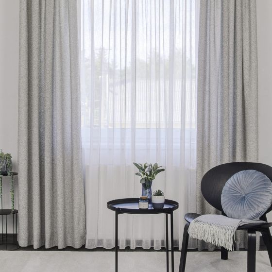 Linares fehér-beige fényáteresztő függöny 300 cm