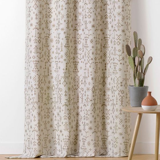 Inka kétoldalas beige-cappucino sötétítő függöny 300 cm