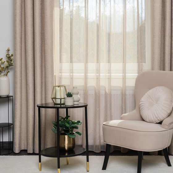 Style beige fényáteresztő függöny 300 cm