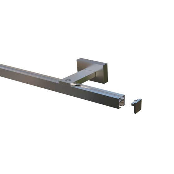 Cuby alumínium karnis rúd szögletes silver 160 cm