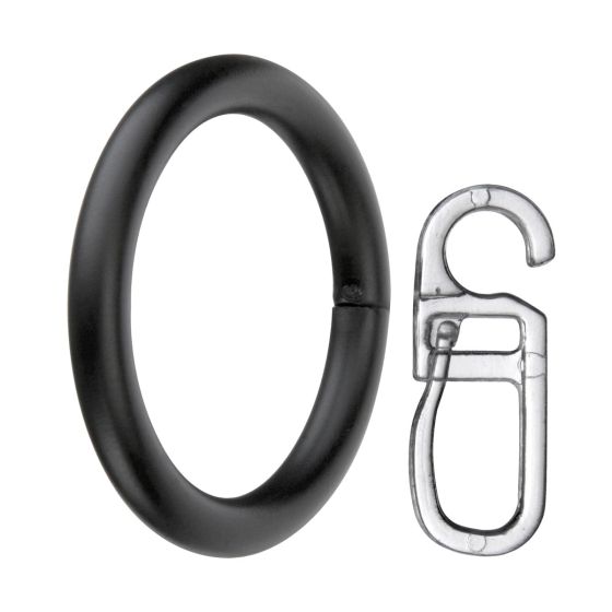 Apollo fém karika+kampó 19mm 10db/csomag fekete