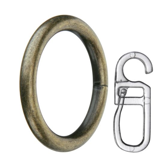 Apollo fém karika+kampó 19mm 10db/csomag arany-antik