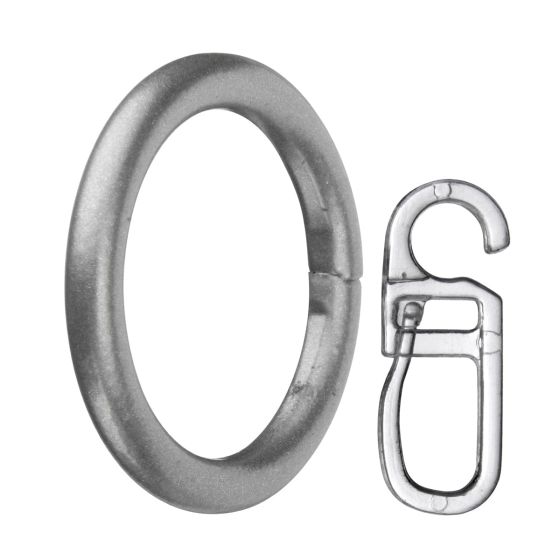 Apollo fém karika+kampó 19mm 10db/csomag króm