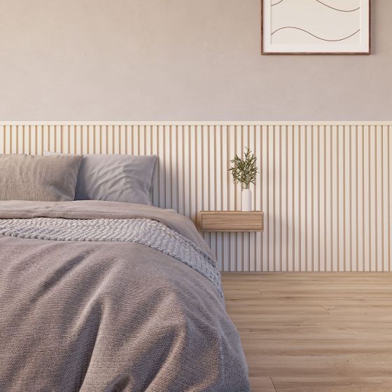 Decowall ton sur ton falburkoló panel 30x260 cm Homok akusztikus 1,56 m2