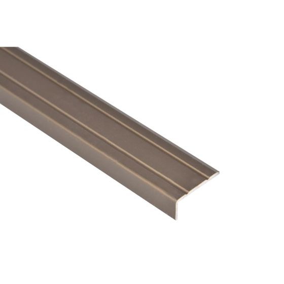 Lépcsőélvédő profil 25x10mm bronz 0,9 m