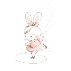 Ballet bunnie Design tapéta