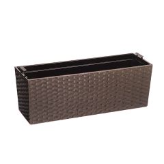 Begonia Rattan virágláda mocha 19,4x19x56 cm