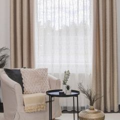 Bubbles ecrü fényáteresztő függöny 300 cm