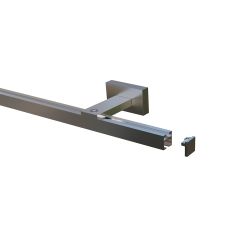 Cuby alumínium karnis rúd szögletes silver 160 cm