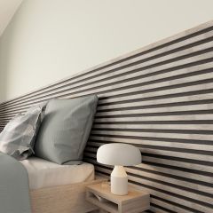 Decowall falburkol&oacute; panel 30x260 cm sz&uuml;rke t&ouml;lgy-fekete akusztikus 1,56 m2

