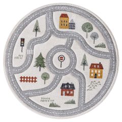 Bond Kids City cream szőnyeg 120 cm kör