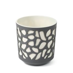 Duett 190 műanyag kaspó 19,5x20 cm antracit krém