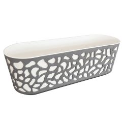 Duett 600 műanyag balkonláda 19,4x59,4x20,1 cm antracit krém