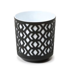 Aztek 300 műanyag kaspó 28,5x31,6 cm fekete fehér