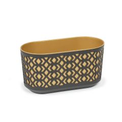 Aztek 400 műanyag balkonláda 19,4x39,4x20,3 cm fekete arany
