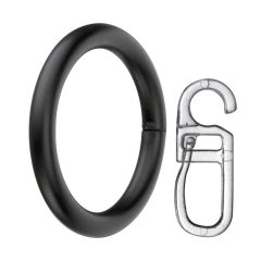 Apollo fém karika+kampó 19mm 10db/csomag fekete