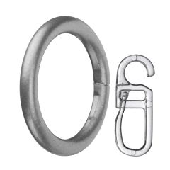 Apollo fém karika+kampó 19mm 10db/csomag króm