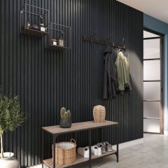 Decowall falburkol&oacute; panel 30x260 cm l&aacute;va fekete akusztikus 1,56 m2