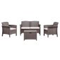 Venezia 4 személyes polyrattan kerti garnitúra taupe
