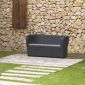 Nova 2 személyes polyrattan kanapé grafitszürke