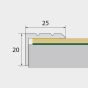 Lépcsőélvédő profil gray tölgy 0,9 m