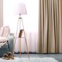 Super Soft szatén behúzó szalagos beige sötétítő, dekor készfüggöny 140X270 cm