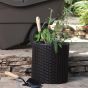 Large Cylinder Planter műanyag kaspó whiskey barna 43,7x43,7x44,3 cm
