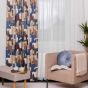 Moderna beige-kék sötétítő függöny 300 cm