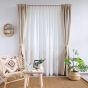 Batiszt Mirrella hímzett ecrü fényáteresztő függöny 290 cm