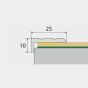 Lépcsőélvédő profil 25x10mm dió 0,9 m