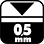 0,5 mm kopóréteg